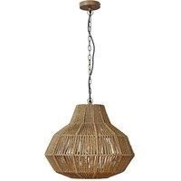 Large Natural Pendant Ceiling Light Fitting Scandi Lighting LED Vintage Bulb