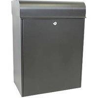 Sterling PB01BK Secure Steel Parcel Box, Black, Large