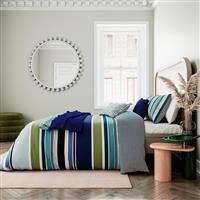 Helena Springfield Budding Brights Darcie Stripe Duvet Set, Single, Blue