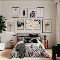 Ted Baker Mono Floral Duvet Cover Set Double Mono