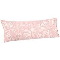 Vision Linens Super Soft And Comfortable Zebra Marble Mellow Pink Body Pillow, Fashionable Design, 100% Cotton Cover, 100% Recycled Polyester Filling, Machine Washable – 50 x 122cm