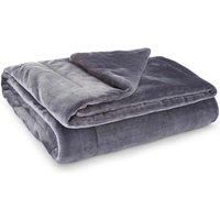 Martex Plush Lux Blanket Charcoal Grey