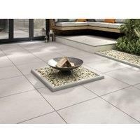 Marshalls Sawn Sandstone Smooth Grey Multi Paving Slab 600 x 600 x 22 mm