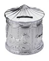 Leonardo Silver Plated Carousel Money Box Baby