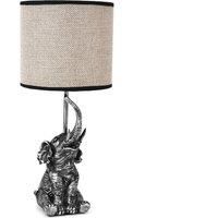 Hestia Elephant Design Base Table Lamp with Beige Shade