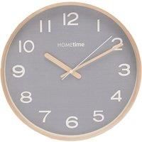 Hometime Round Wall Clock Arabic Numbers Grey 30cm