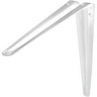 LONDON SHELF WALL BRACKET WHITE GREY METAL L SHAPE SUPPORT UNIT DIY STORAGE