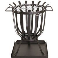 Redwood Steel Patio Brazier with Barbecue Grill