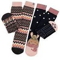 Totes toasties® Ladies Original Slipper Socks (Twin Pack)