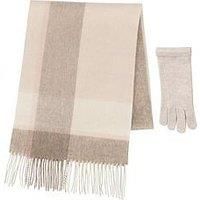 Totes toasties Ladies Cashmere Blend Woven Scarf and Glove Gift Set