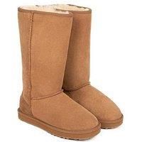 Just Sheepskin Ladies Tall Classic Sheepskin Boot - Chestnut