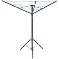 JVL 3 Arm Portable Free Standing Rotary Airer, 16 Metre, Grey (11-205)