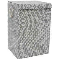 JVL Argyle Rectangular Foldable Paper Lidded Storage