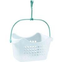 JVL Plastic Hanging Peg Basket, Clear/Aqua, One Size, 19-216