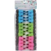 JVL Prism Soft Touch Clip Pegs, Pack of 24, Multicolor (19-275)