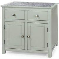 Core Products, Perth 2 Door & 2 Drawer Sideboard - Grey with a Natural Stone Grey Top