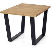 Core Products Texas Solid Wood Lamp Table With Black Metal Legs