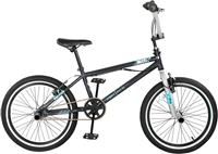 Zombie Infest BMX Bicycle Kids 20" Wheel Single Speed Stunt Black/Blue/Silver