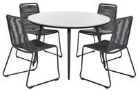 Pacific Lifestyle Pang 4 Seater Dining Set Black