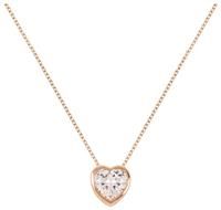 Radley 18ct Rose Gold Plated Silver Stone Heart Necklace