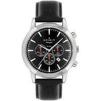 Spirit Gent'S Black Leather Watch