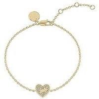 RADLEY Women/'s Gold Plated Pavé Stones Heart Adjustable Bracelet RYJ3386S