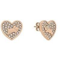 Radley Women/'s Rose Gold Plated Pavé Stone Heart Earrings RYJ1448S