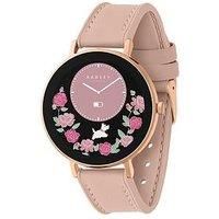 RADLEY Womens Series 28 1.19" Amoled Cobweb Pink Leather Strap Fitness Smart Watch