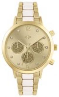 Spirit Ladies White & Gold Plated Multi Dial Bracelet Watch