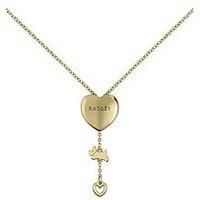 RADLEY Womens 18ct Gold Plated Adjustable Heart Lariat Necklace