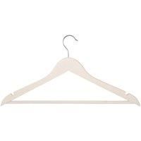 Premier Housewares Clothes Hangers, Matte Set of 20, Wood, White, 1 x 45 x 24 cm