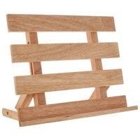 Cookbook Stand Crafted From Sustainable Rubberwood Natural Accent Piece