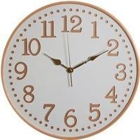 Retro White Wood With Gold Numbers Wall Clock, Intricate Design Clock For KIitchen, Wall Clock For Outdoor