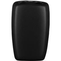 Premier Housewares prem-1601329 for Toothbrush Holder, Stoneware, Stoneware, Matt Black, 8 x 8 x 11 cm