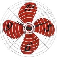 Premier Housewares Retro Fan Wall Clock, Red