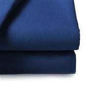 200 Thread Count Fitted Sheet 28cm in Polycotton Double Bed Size in Navy Blue