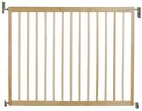 Munchkin Stair Gate, Extending Wooden Toddler & Baby Gate, Extendable Stair Gate Pressure Fit Baby or Dog Gate, Baby Safety Gate for Stairs & Doorways, No Bar Child Gate, 63.5-106cm, Wood