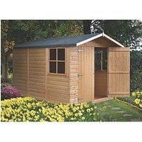 Shire Guernsey 9' 6" x 6' 6" (Nominal) Apex Shiplap T&G Timber Shed (40581)