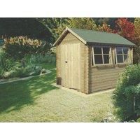 Shire Solway 3 12' x 15' 6" (Nominal) Apex Timber Log Cabin with Assembly (88326)