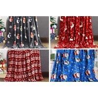 Super Soft Cosy Christmas Throws - 4 Sizes & 4 Designs! - Red