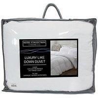 5* 10.5 Tog Luxury Like Down Duvet - White / Super King size