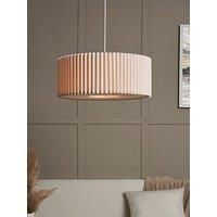 Very Home Large Knife Pleat Easy-Fit Light Shade With Diffuser &Ndash; White