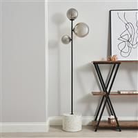 BHS Fleur 3 Light Floor Lamp - Black