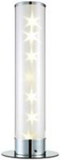 Glow Kids Galaxy LED Cylinder Table Lamp - White