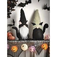 Festive Halloween Black Cat Gonks (Set Of 2)