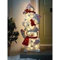 Festive 105Cm Lit Snowy Snowman Family