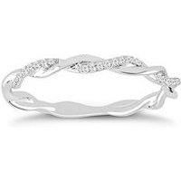 H. Samuel 9W 0.05Ct Diamond Twist Eternity Ring