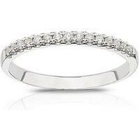 Ernest Jones Platinum 0.15Ct Diamond Claw Set Eternity Ring