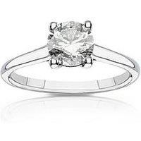 Ernest Jones 14Ct White Gold 1Ct Diamond Four Claw Solitaire Ring