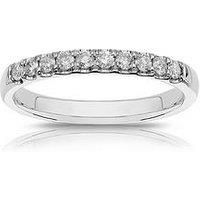 Ernest Jones 18Ct White Gold 0.25Ct Diamond Claw Set Eternity Ring